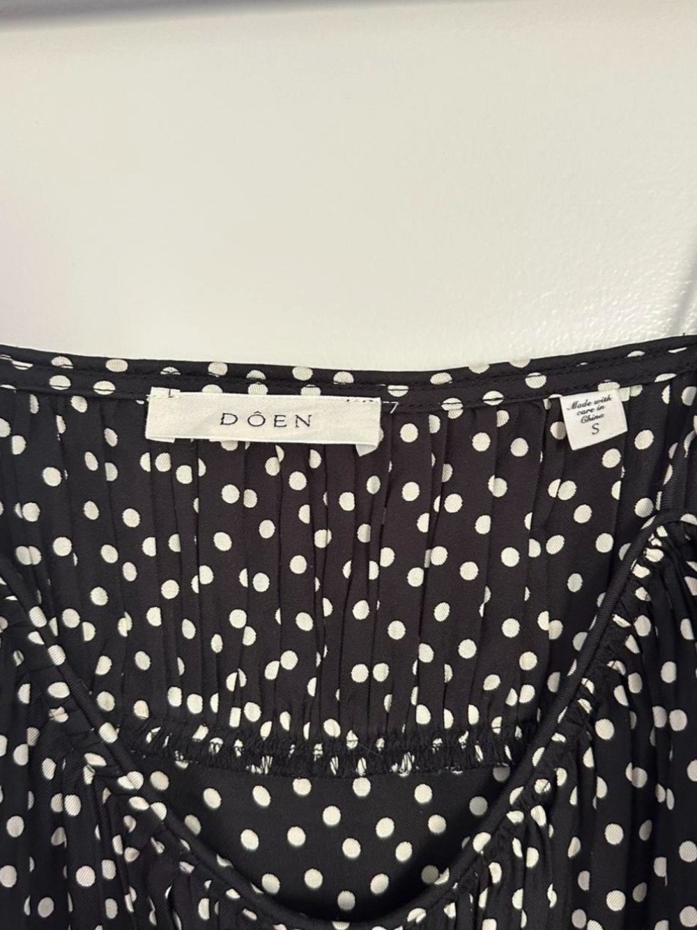Doen Rosaria Dress Black Polka Dot Small - Picture 5 of 7